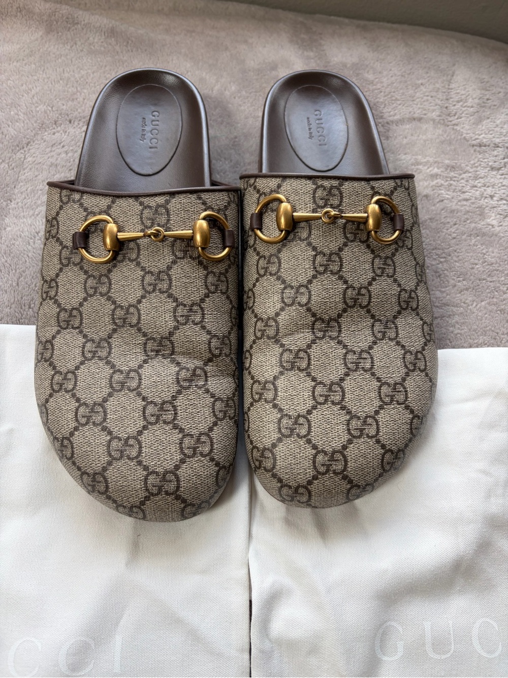 Women’s Authentic Gucci Horsebit Slides Size 41.5(10.5)